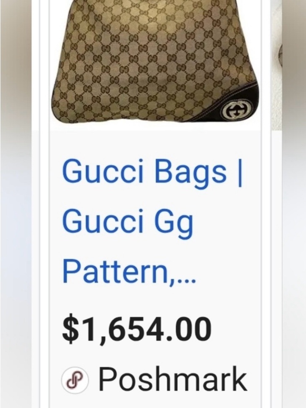 *Authentic* Gucci Beige Brown GG Canvas Shoulder Bag with Dark Brown Trim - Picture 14 of 14